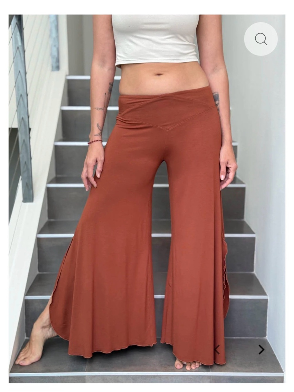 Caraucci Slit Pants - Copper - L